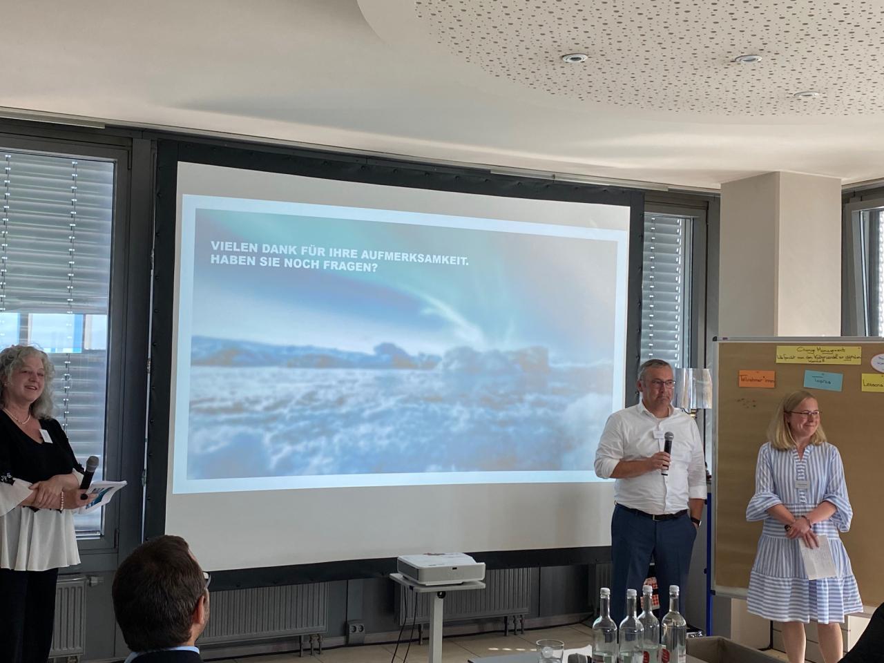 Sandra, I and Katrin at the Q&A after our lecture